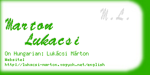 marton lukacsi business card